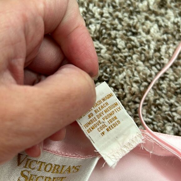 Vintage 80s Victorias Secret Gold Label Pink Lace Nightie Sexy Bodysuit Medium - Picture 15 of 16
